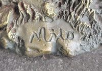 Squirrel Eating an Acorn Bronze Sculpture Marble Base