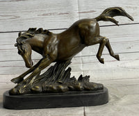 Signed Original Artwork by Fisher Wild Horse Bronze Sculpture