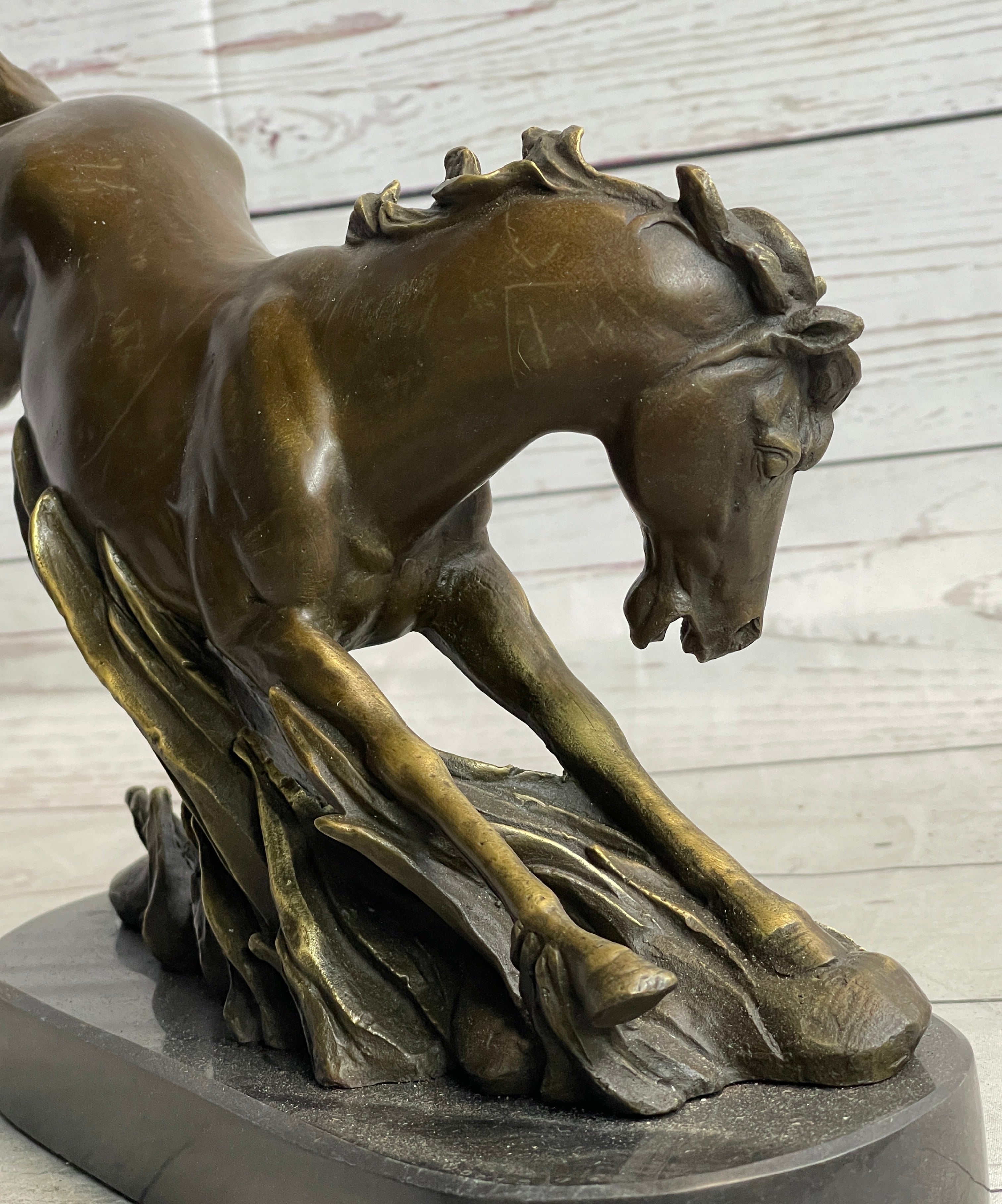 Signed Original Artwork by Fisher Wild Horse Bronze Sculpture