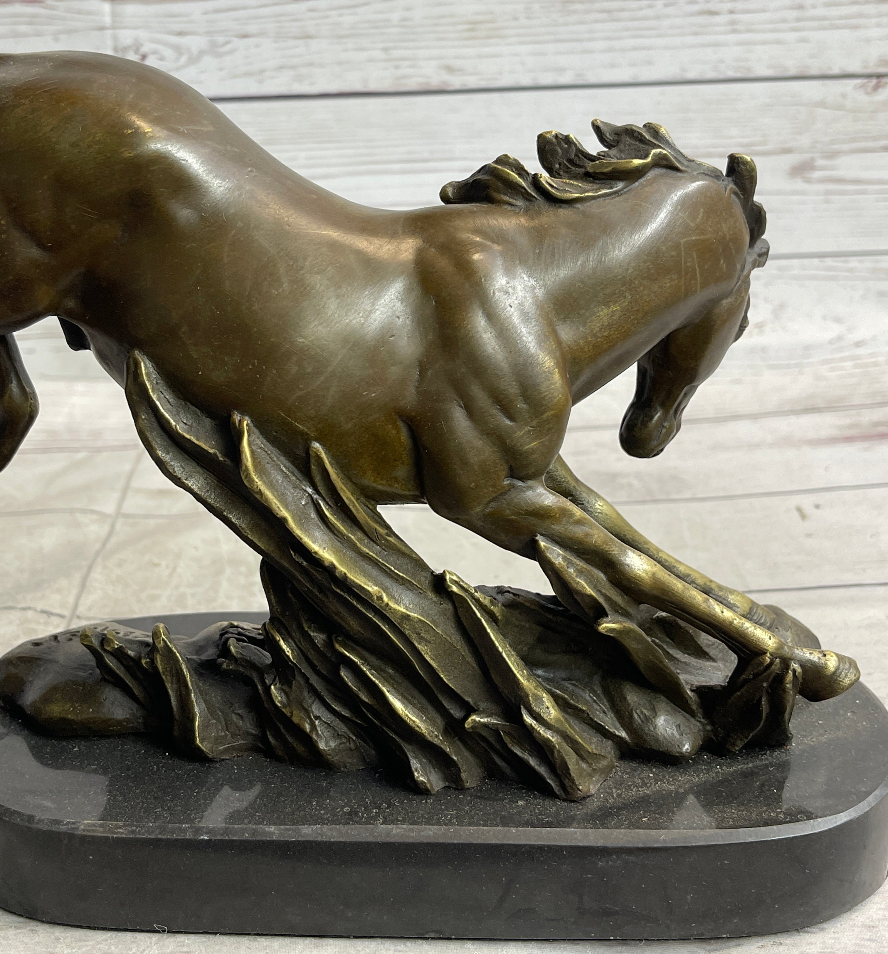 Signed Original Artwork by Fisher Wild Horse Bronze Sculpture