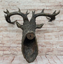 Mounted Elk Deer Bust Head Stag Antlers Buck Bronze Sculpture