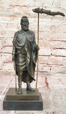Bronze Celtic Warrior with Dragon Staff – Mythological Hero Art