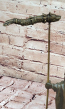 Bronze Celtic Warrior with Dragon Staff – Mythological Hero Art