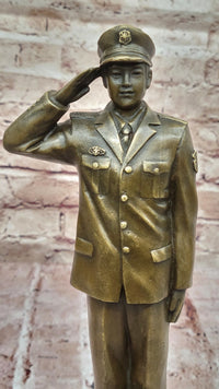 Bronze Saluting Soldier – Military or Police Officer Sculpture