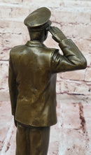 Bronze Saluting Soldier – Military or Police Officer Sculpture