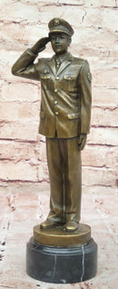 Bronze Saluting Soldier – Military or Police Officer Sculpture