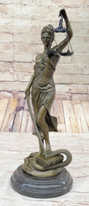14” Heavy Solid Bronze Lady Blind Justice Themis