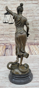 Themis Lady Justice Bronze Sculpture 19" x 8"