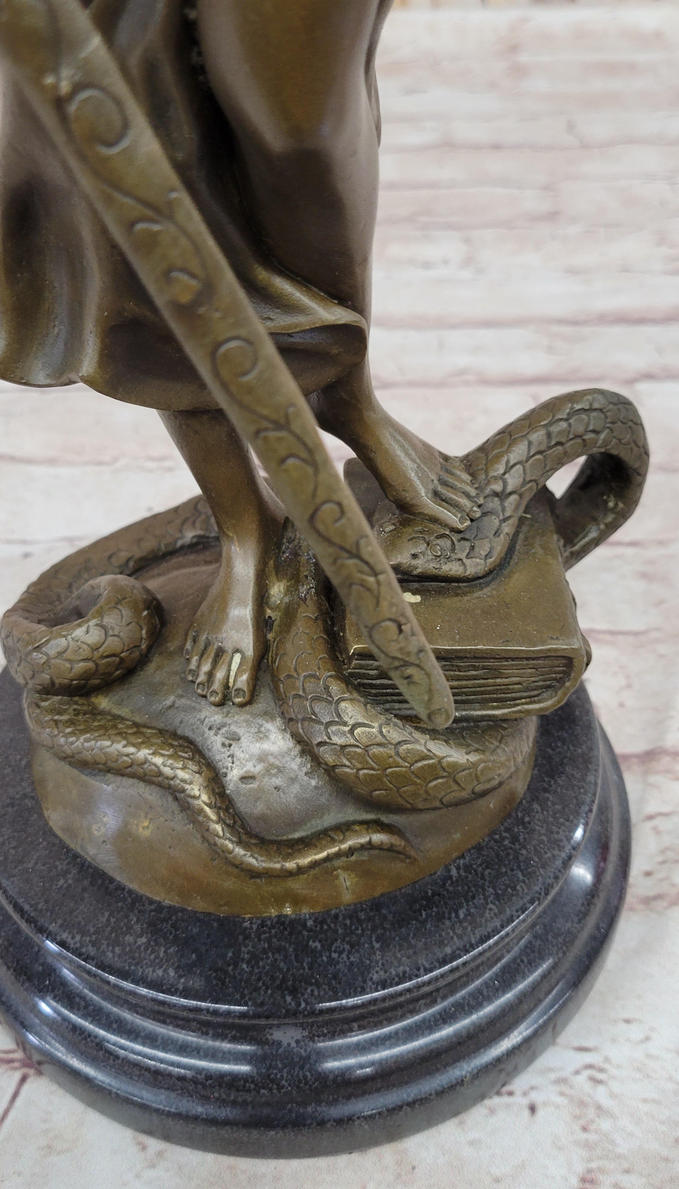 Themis Lady Justice Bronze Sculpture 19" x 8"