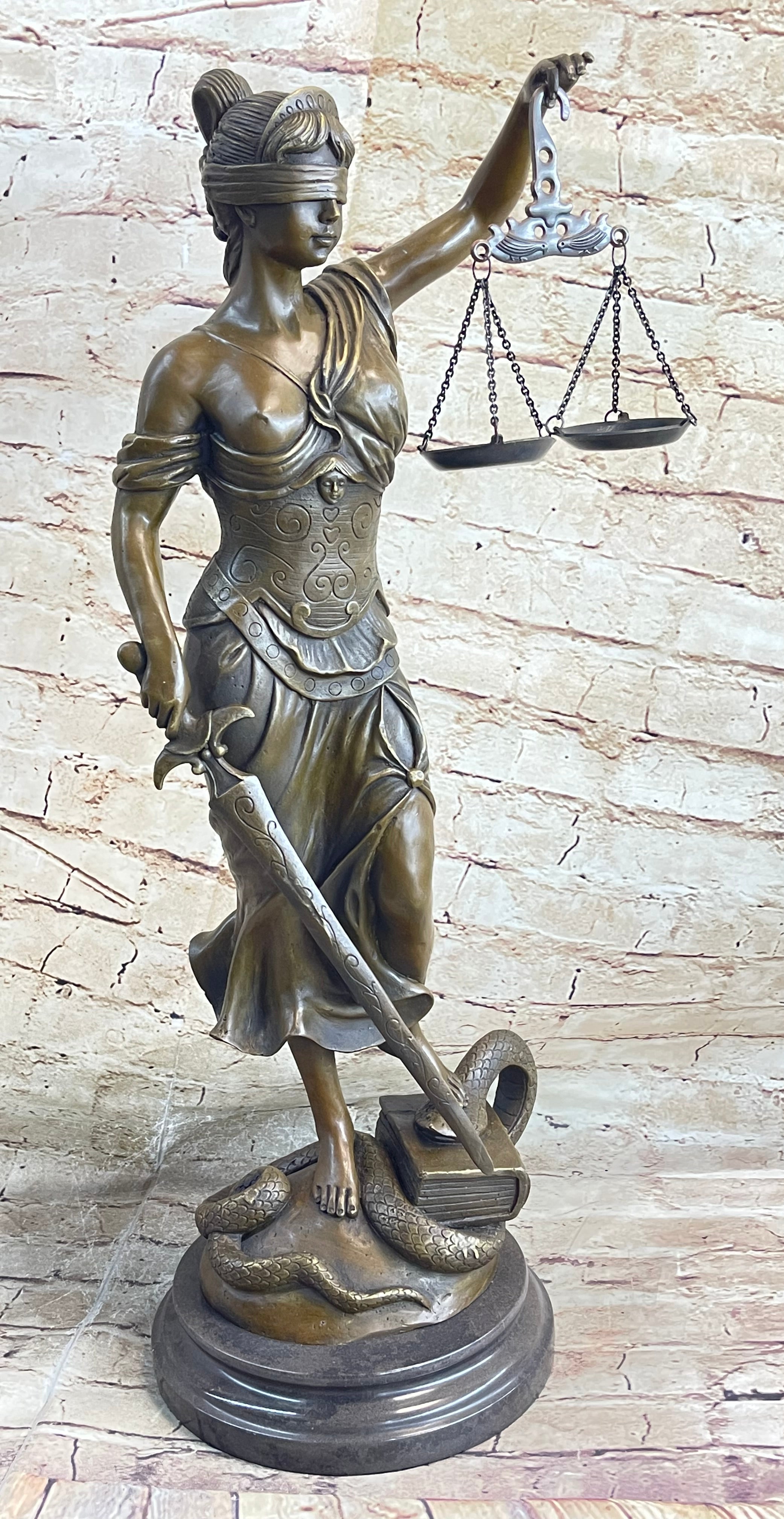 23'' Tall Blind Justice Graduation Gift Lawyer Student Bronze