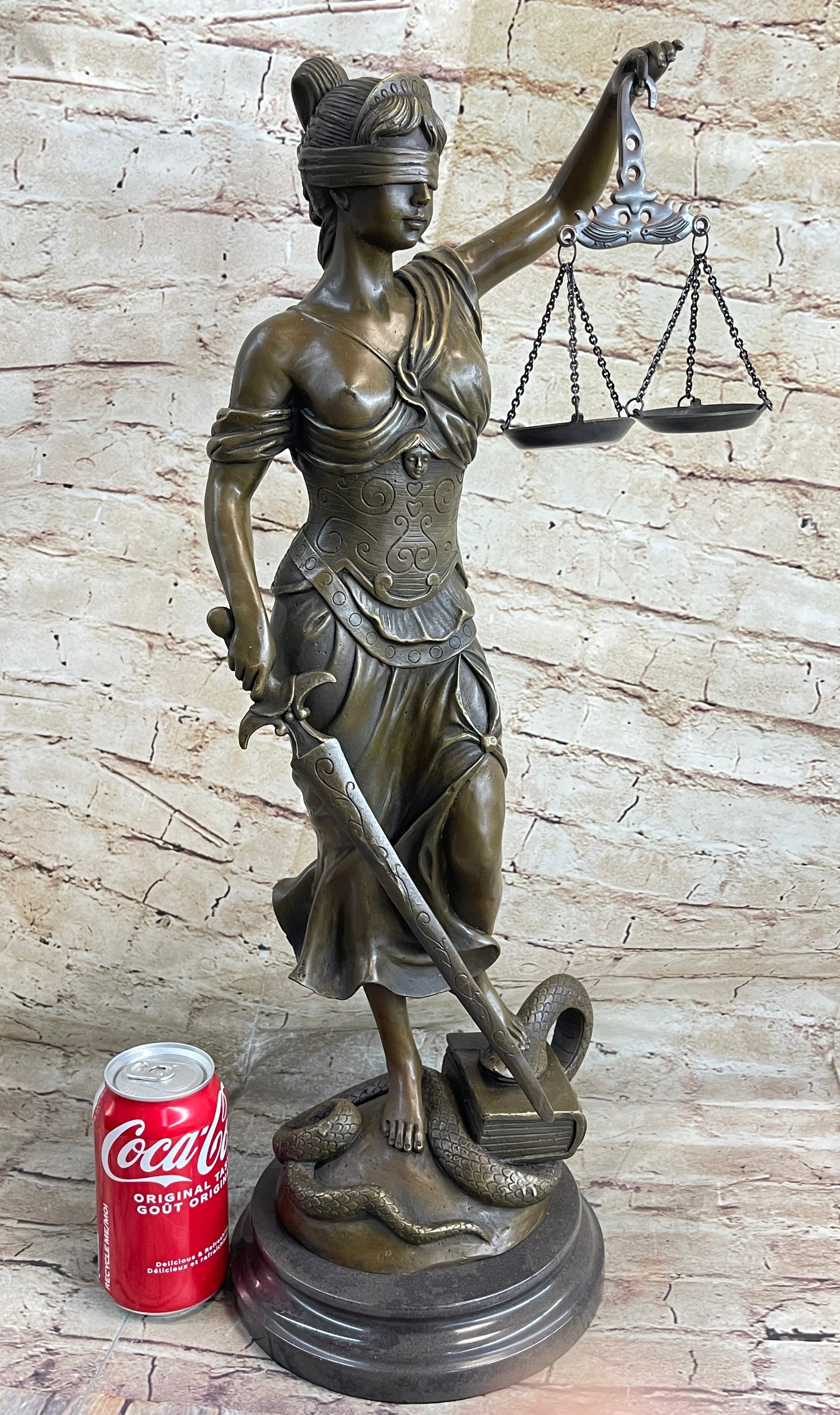 23'' Tall Blind Justice Graduation Gift Lawyer Student Bronze