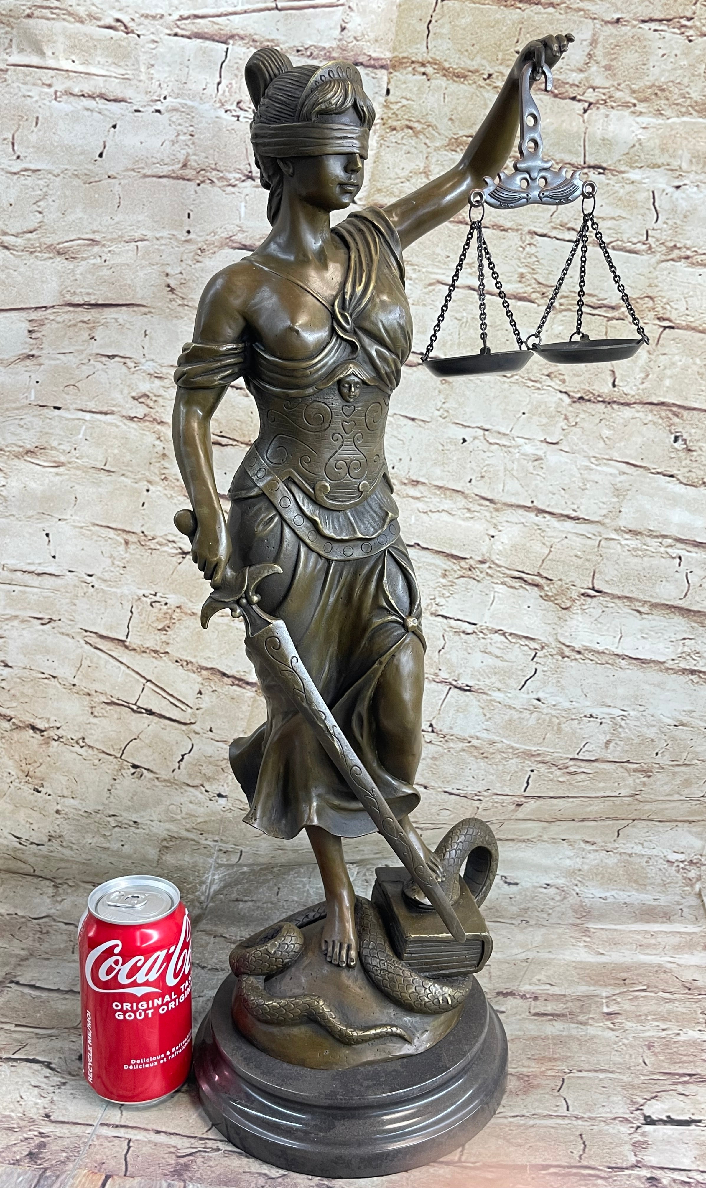 23'' Tall Blind Justice Graduation Gift Lawyer Student Bronze