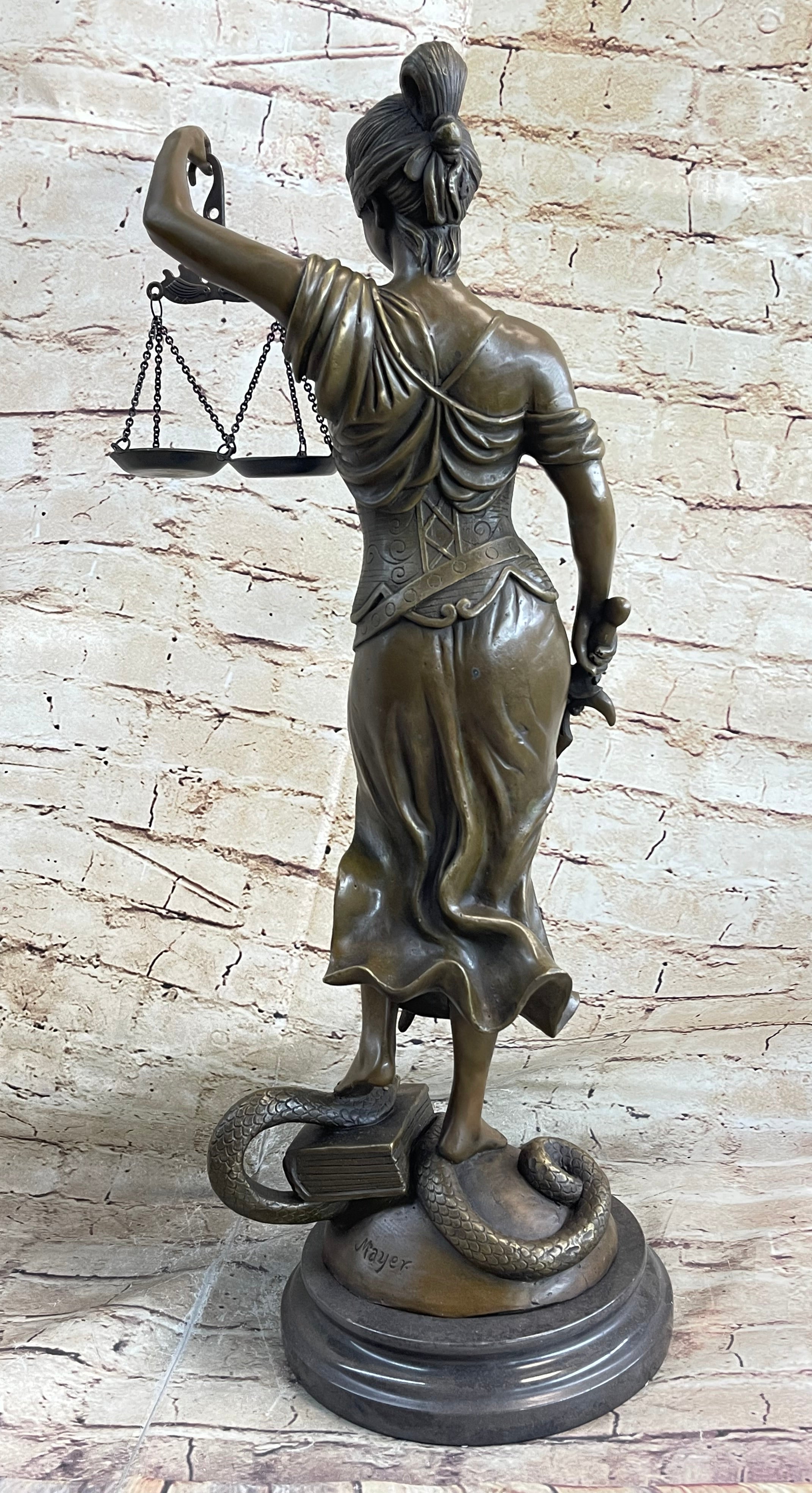 23'' Tall Blind Justice Graduation Gift Lawyer Student Bronze
