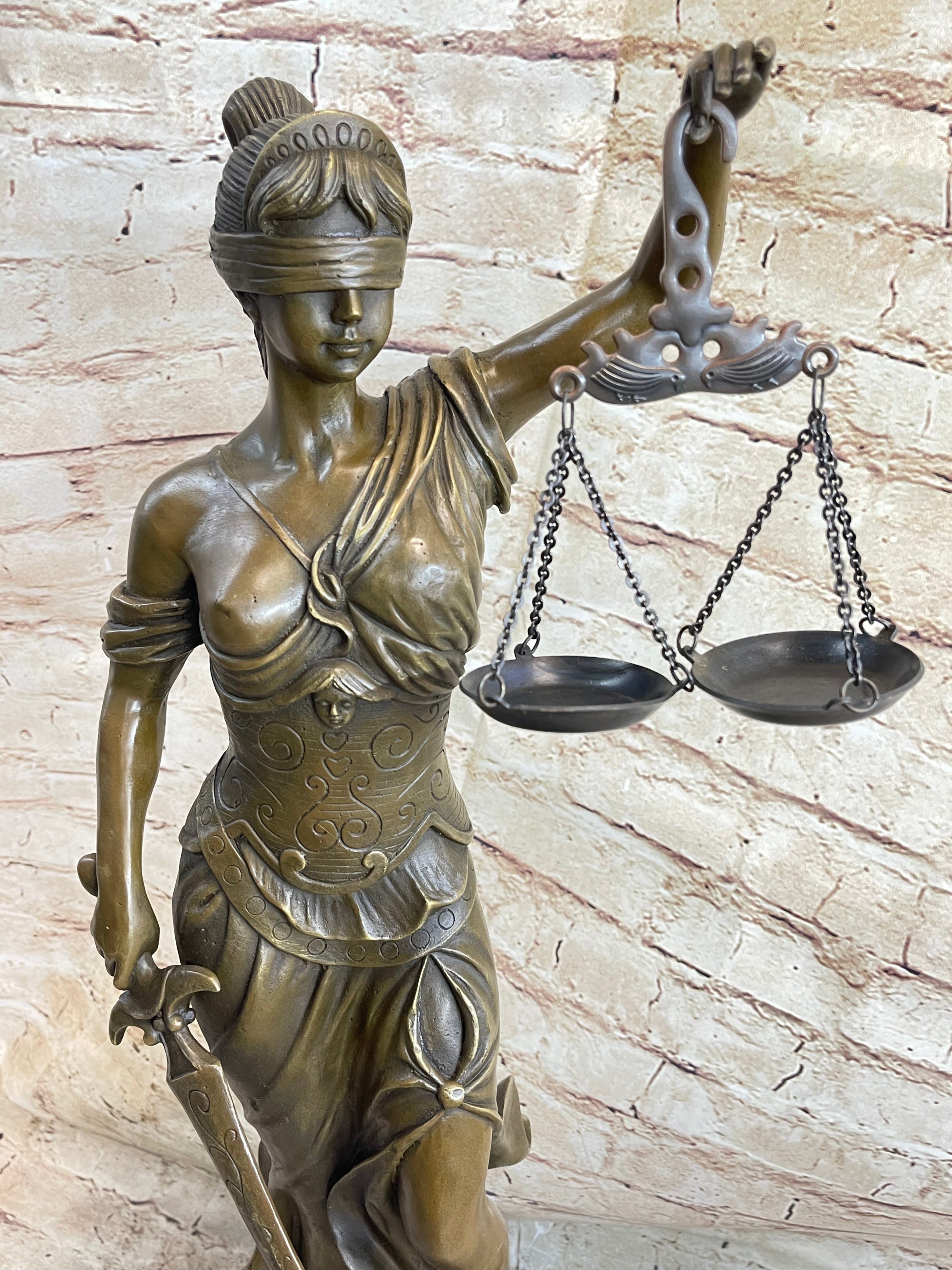 23'' Tall Blind Justice Graduation Gift Lawyer Student Bronze