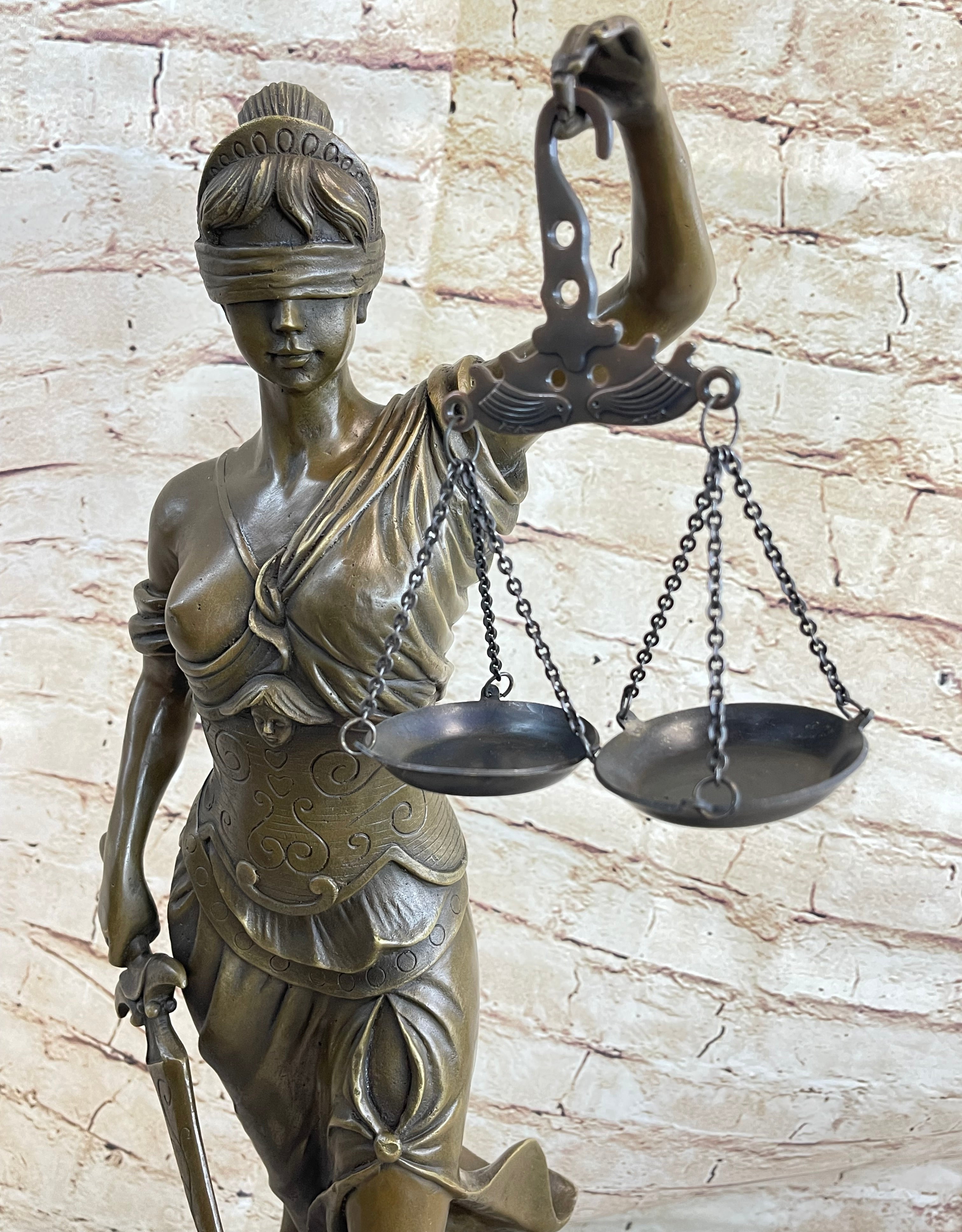 23'' Tall Blind Justice Graduation Gift Lawyer Student Bronze