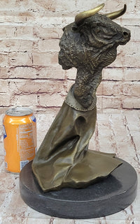 Abstract Bull Monument Bronze Sculpture
