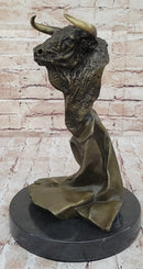 Abstract Bull Monument Bronze Sculpture