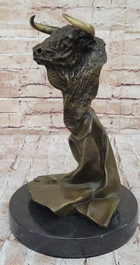 Abstract Bull Monument Bronze Sculpture