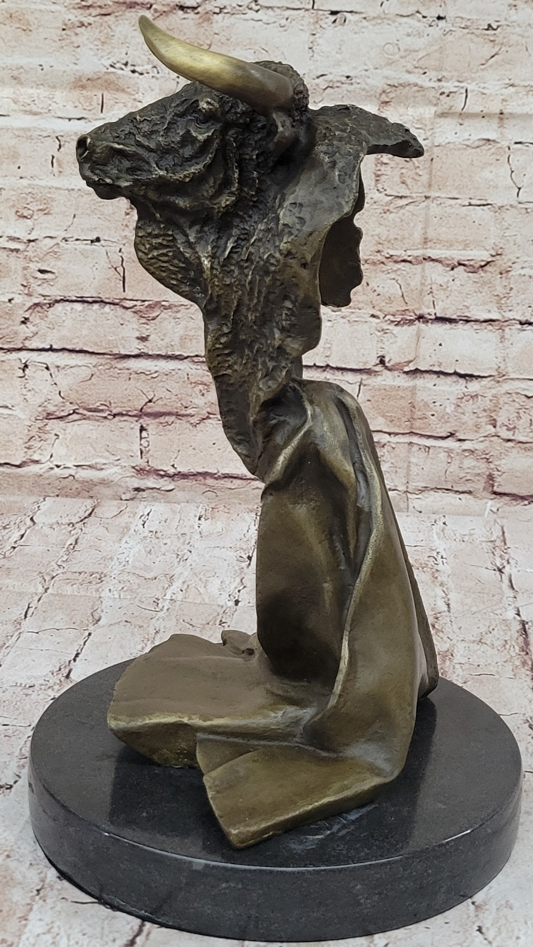 Abstract Bull Monument Bronze Sculpture