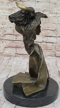 Abstract Bull Monument Bronze Sculpture