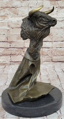 Abstract Bull Monument Bronze Sculpture