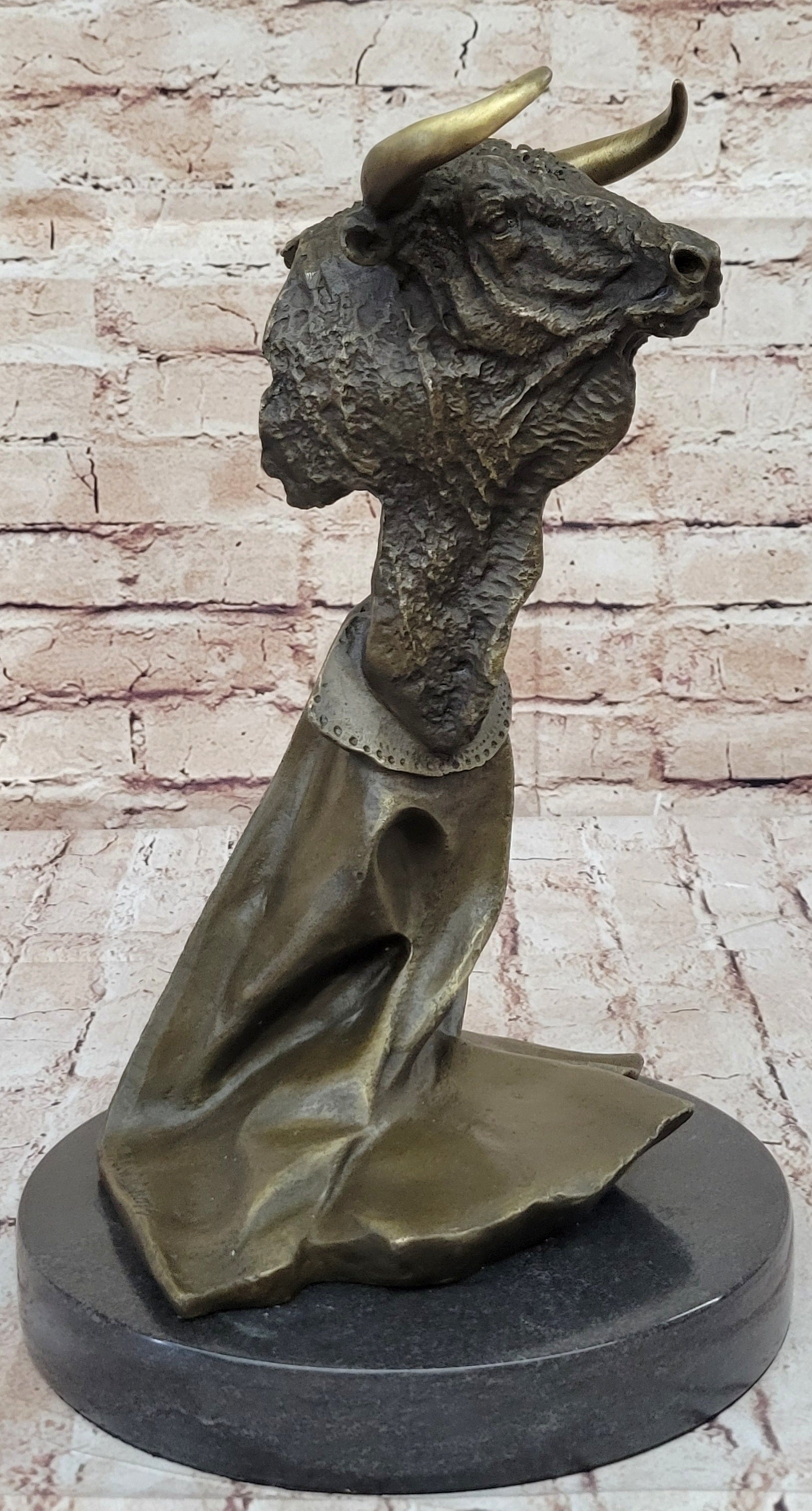 Abstract Bull Monument Bronze Sculpture