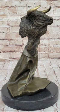 Abstract Bull Monument Bronze Sculpture