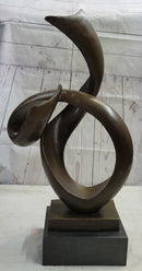 Abstract Geometric Cubism Bronze Metal Sculpture 30" x 18"