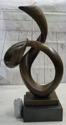 Abstract Geometric Cubism Bronze Metal Sculpture 30" x 18"