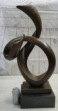 Abstract Geometric Cubism Bronze Metal Sculpture 30" x 18"