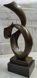 Abstract Geometric Cubism Bronze Metal Sculpture 30" x 18"