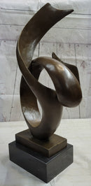 Abstract Geometric Cubism Bronze Metal Sculpture 30" x 18"
