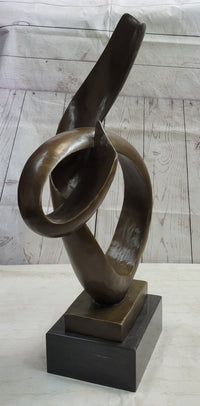 Abstract Geometric Cubism Bronze Metal Sculpture 30" x 18"