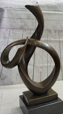 Abstract Geometric Cubism Bronze Metal Sculpture 30" x 18"