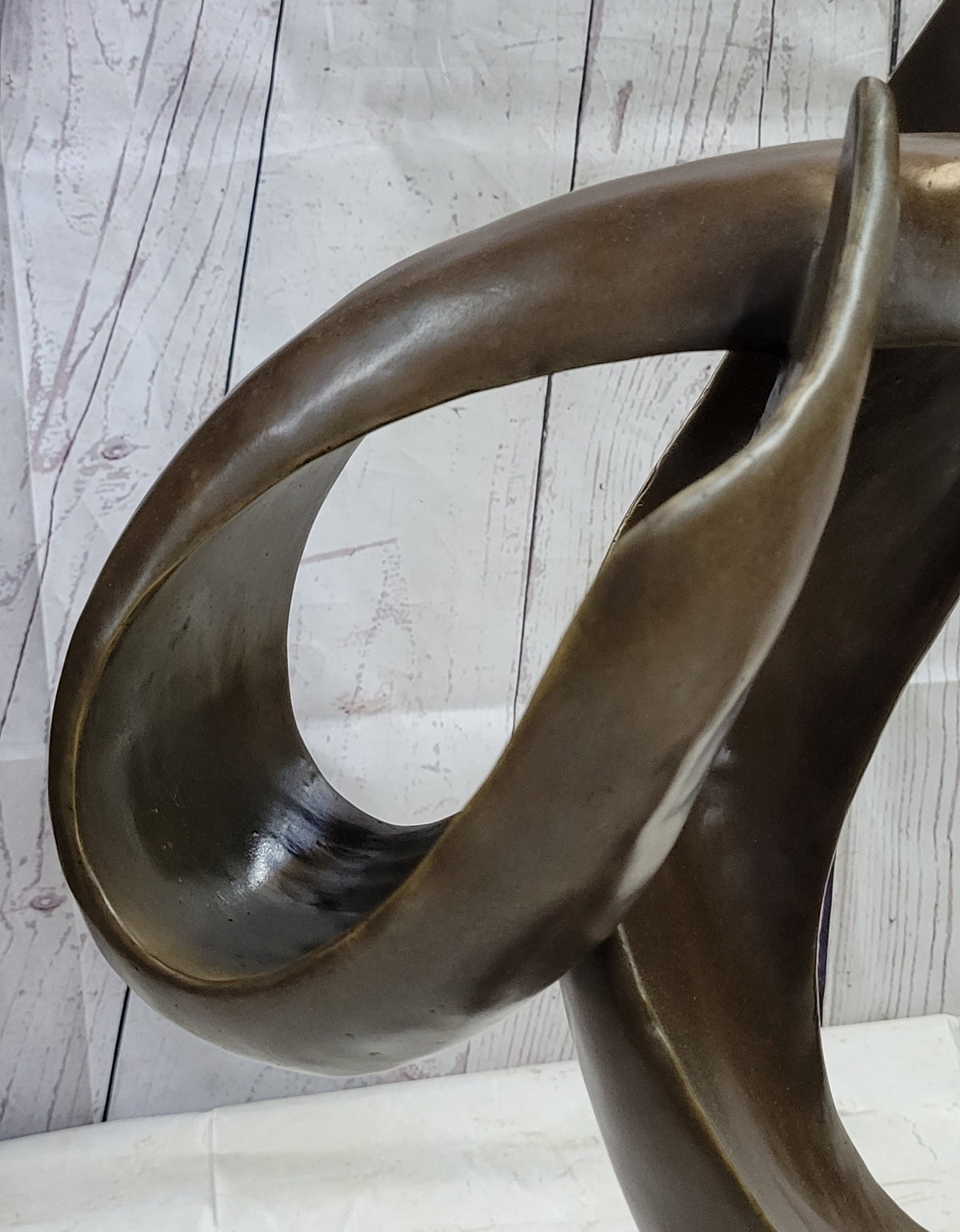 Abstract Geometric Cubism Bronze Metal Sculpture 30" x 18"