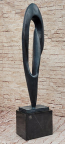 Geometric Abstract Modern Art Bronze Sculpture Green Patina