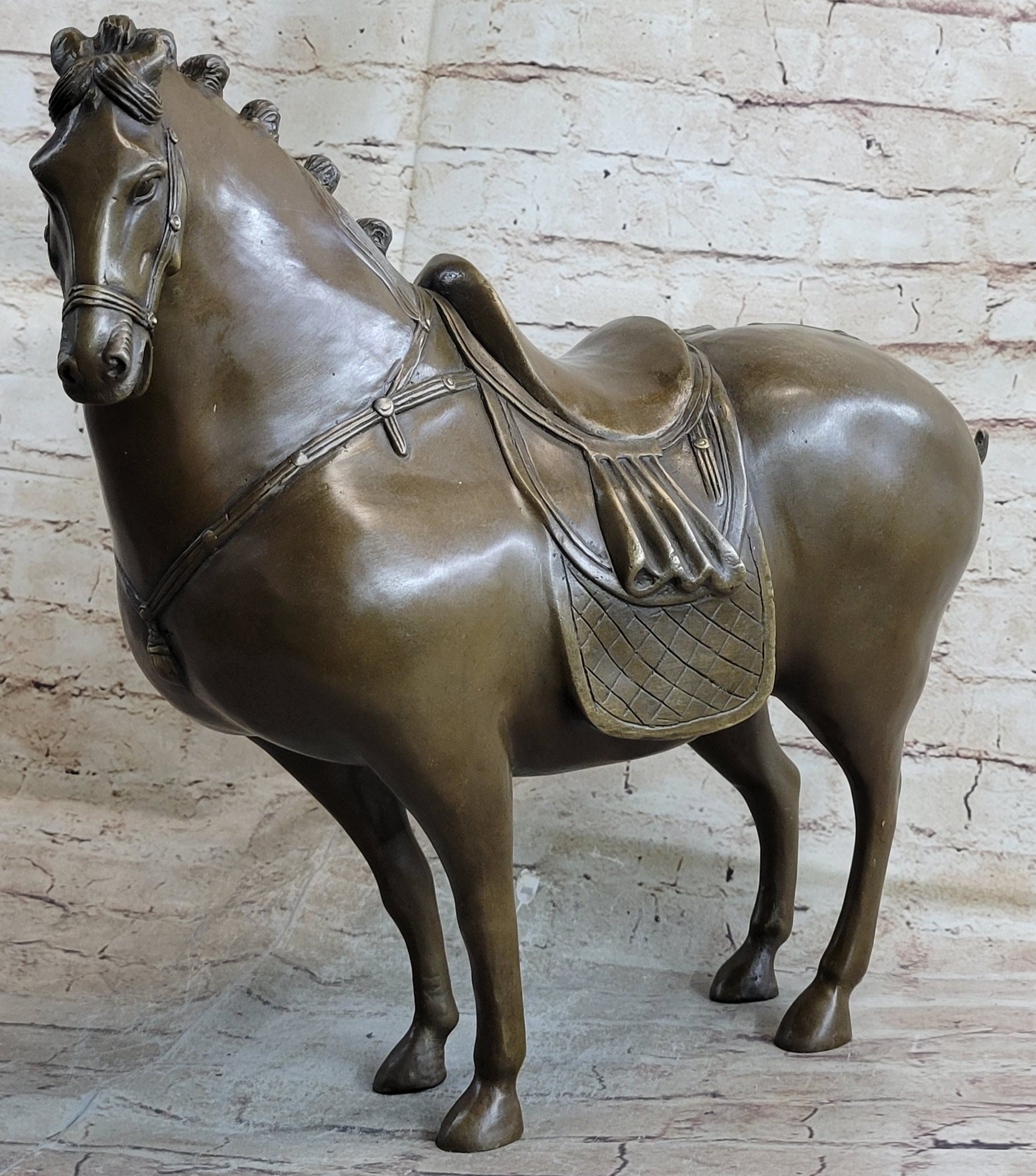 Tang Horse by Zhang Art Deco Bronze Sculpture