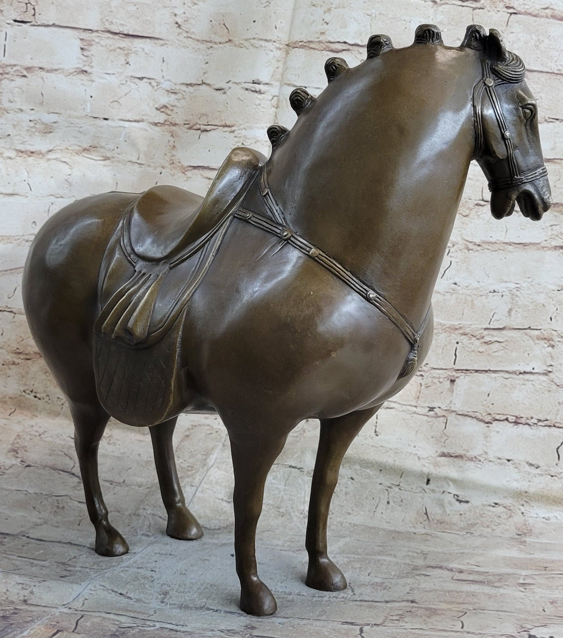Tang Horse by Zhang Art Deco Bronze Sculpture