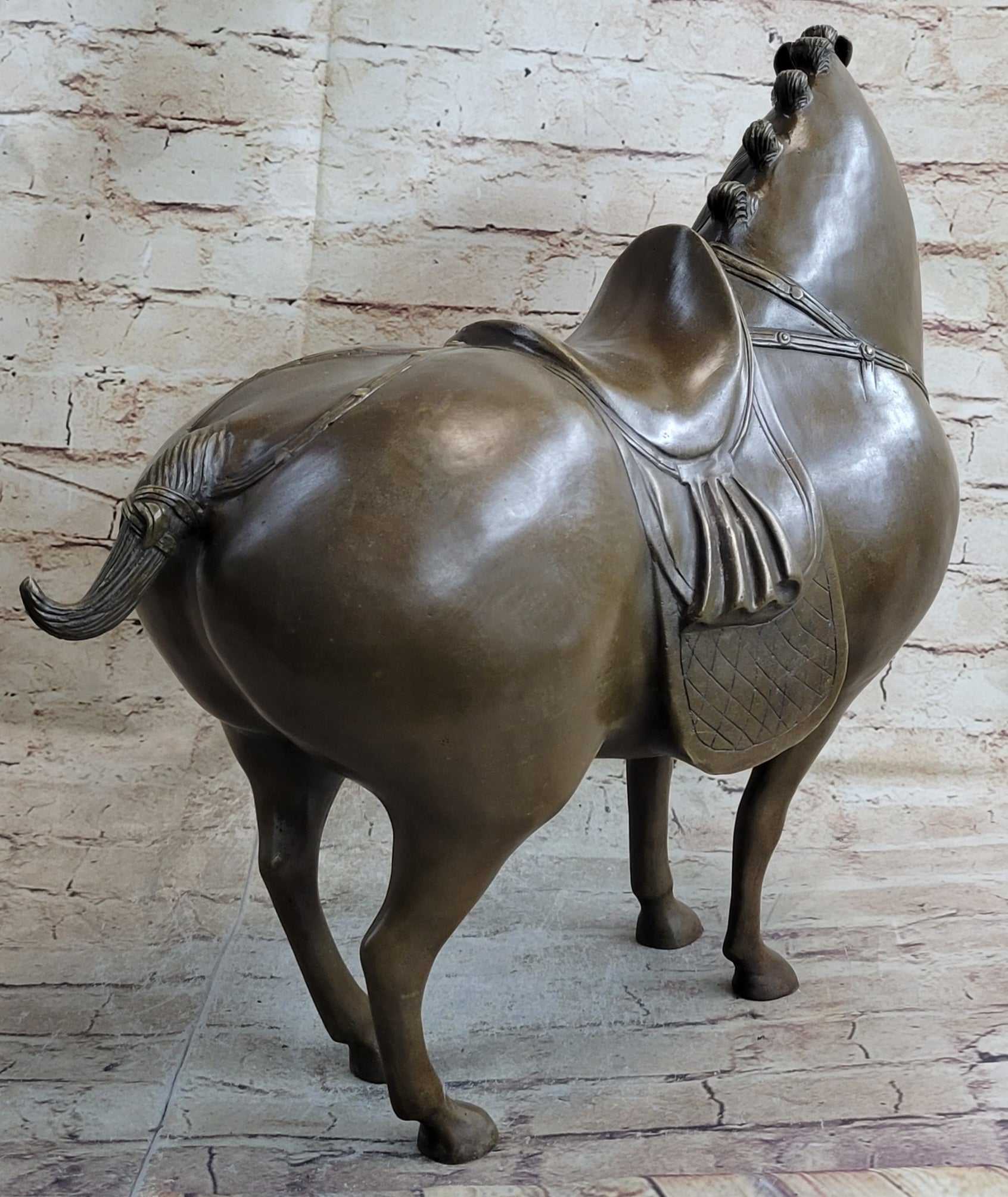 Tang Horse by Zhang Art Deco Bronze Sculpture