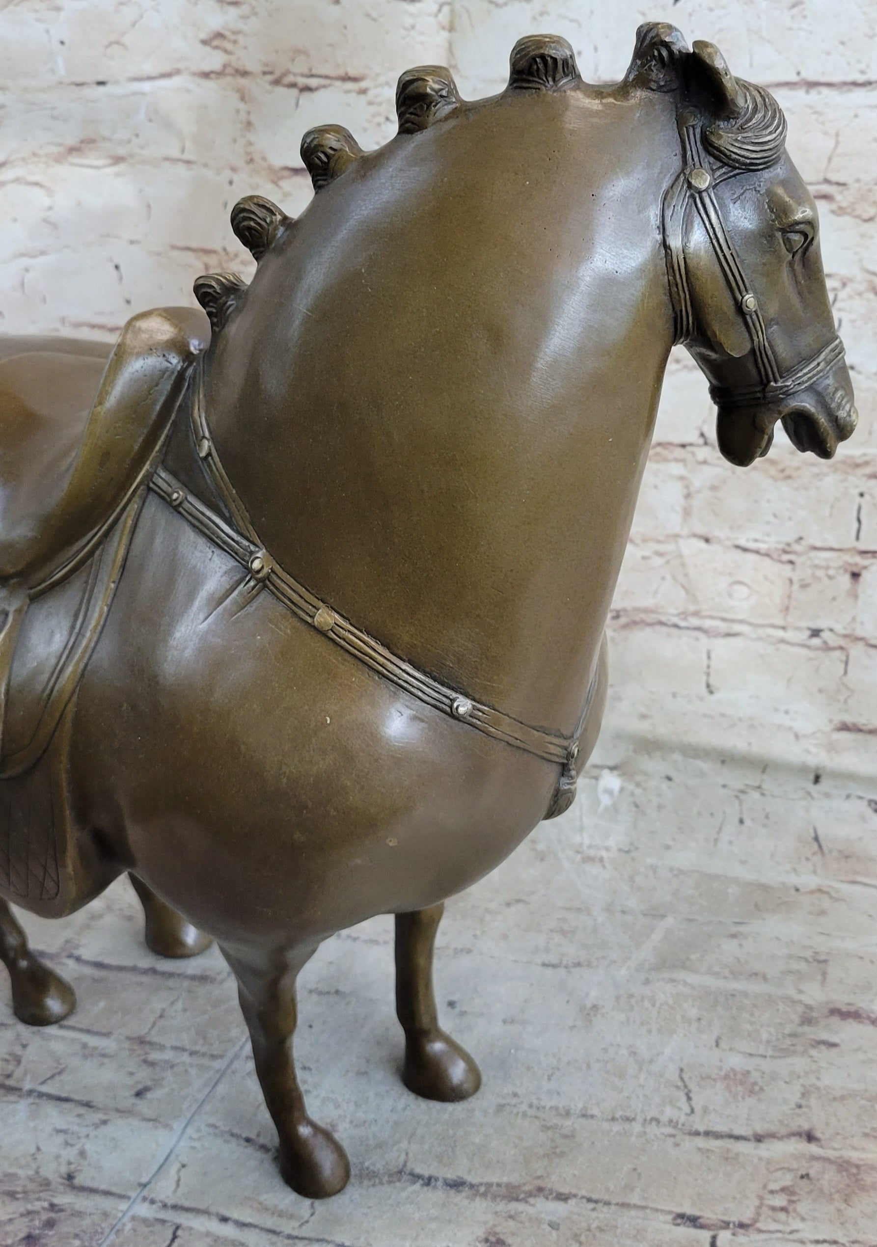 Tang Horse by Zhang Art Deco Bronze Sculpture