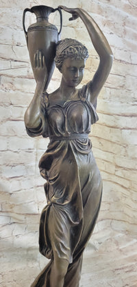 Bronze Sculpture of Classical Roman Woman Water Carrier