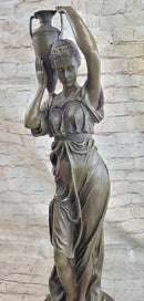 Bronze Sculpture of Classical Roman Woman Water Carrier