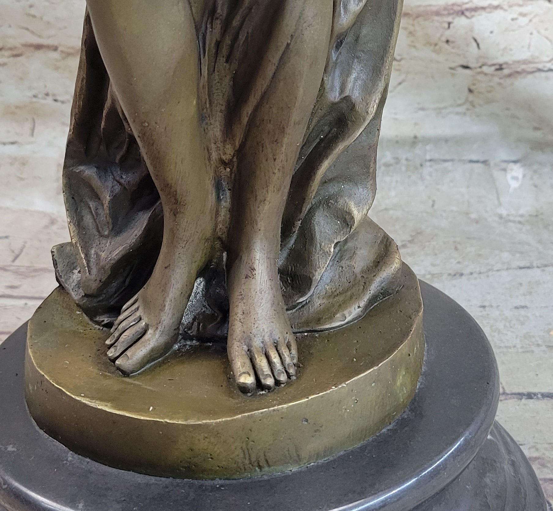 Bronze Sculpture of Classical Roman Woman Water Carrier