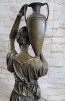 Bronze Sculpture of Classical Roman Woman Water Carrier