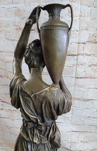 Bronze Sculpture of Classical Roman Woman Water Carrier
