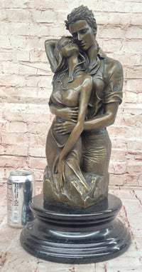 Bronze Couple Sculpture – Embrace of Love