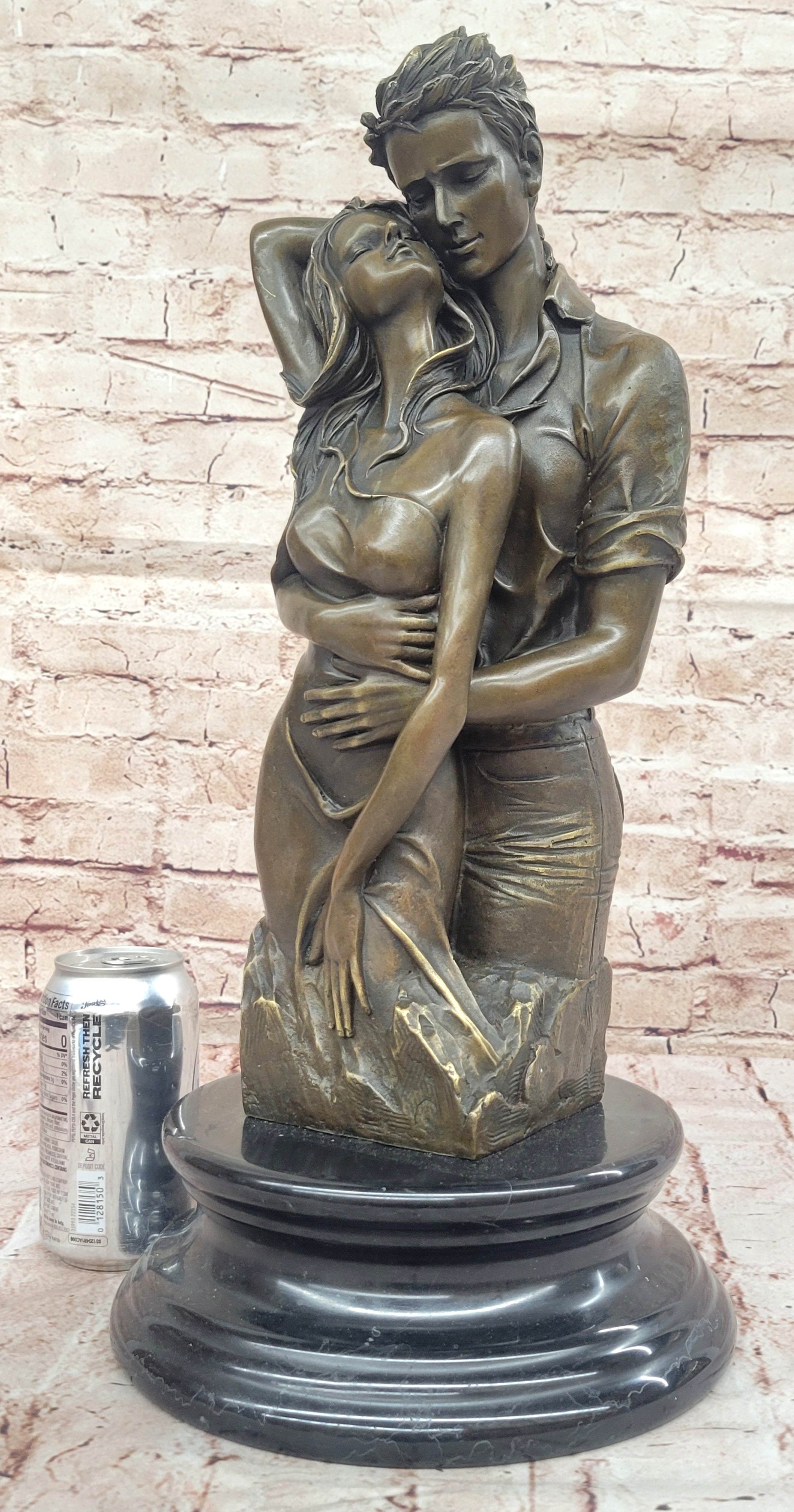 Bronze Couple Sculpture – Embrace of Love