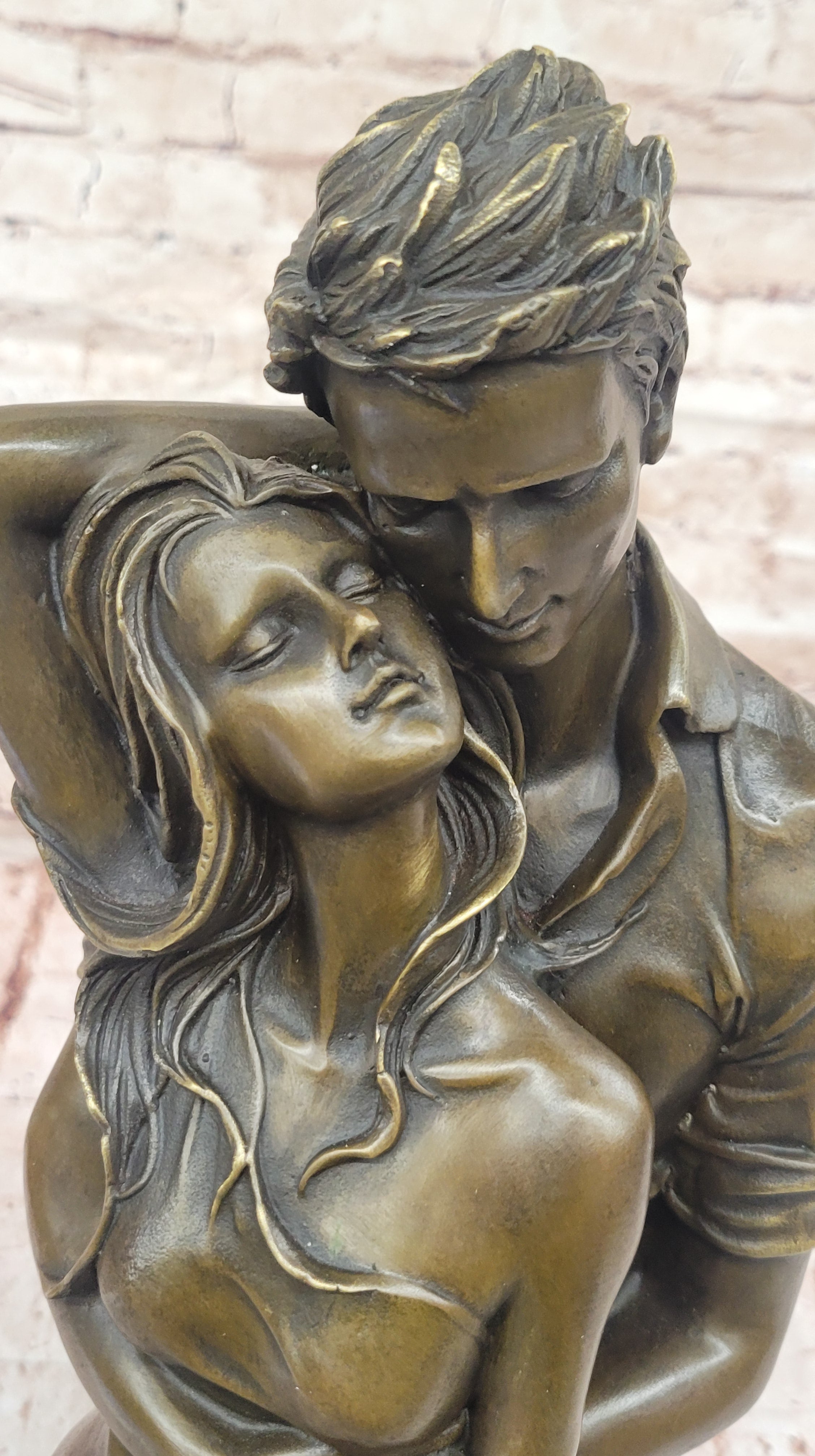 Bronze Couple Sculpture – Embrace of Love
