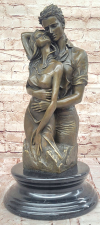Bronze Couple Sculpture – Embrace of Love