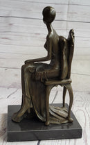 Art Deco Gilded Age Fashion Model Actress Dancer Bronze Sculpture